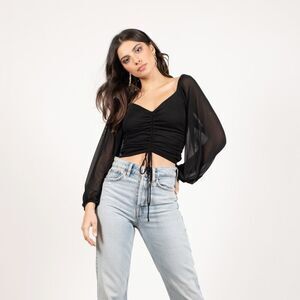 ✨ Completely Charmed Ruched Mesh Top✨